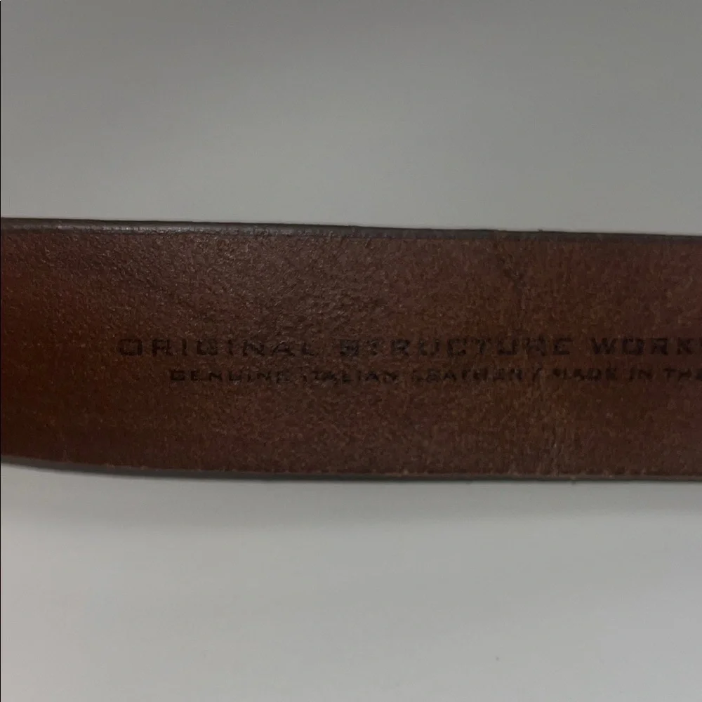 Original Structure BLUE Workwear Classic Dark Brown Leather Belt SZ 34